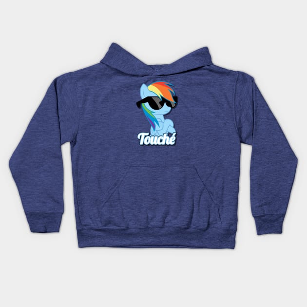 MLP - Rainbow Dash - Touché Kids Hoodie by Alexstrazsa